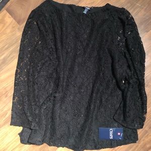 NWT black lace top